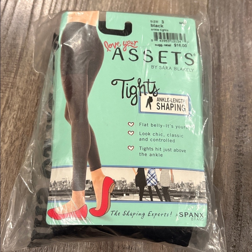 Love Your Assets By Spanx Black Footless Tights NEW